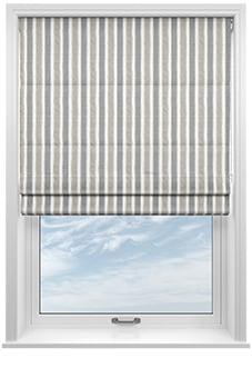 Port Laurent Stripe, Stonewash Grey - Roman Blind